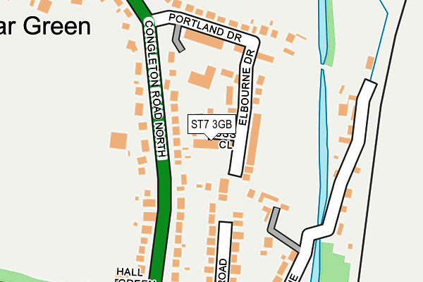 ST7 3GB map - OS OpenMap – Local (Ordnance Survey)