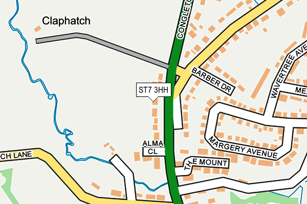 ST7 3HH map - OS OpenMap – Local (Ordnance Survey)