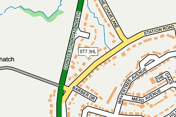 ST7 3HL map - OS OpenMap – Local (Ordnance Survey)