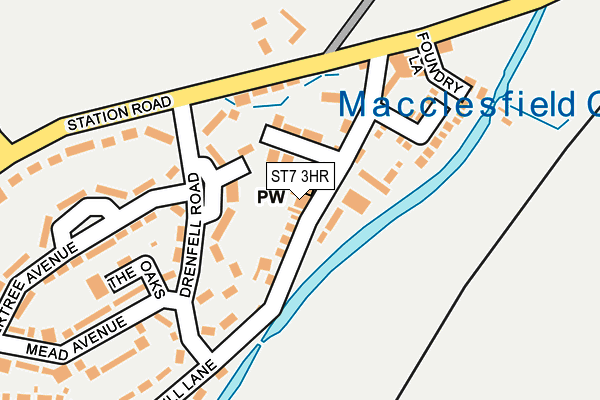 ST7 3HR map - OS OpenMap – Local (Ordnance Survey)