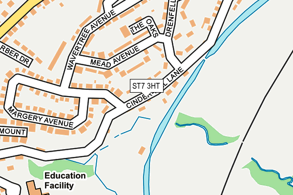 ST7 3HT map - OS OpenMap – Local (Ordnance Survey)