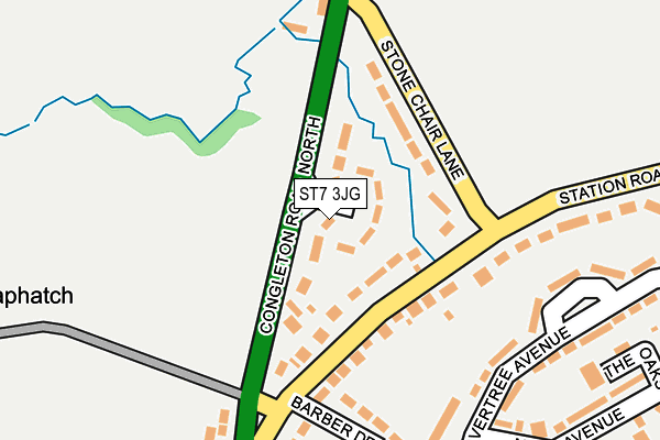 ST7 3JG map - OS OpenMap – Local (Ordnance Survey)