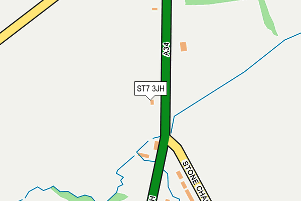 ST7 3JH map - OS OpenMap – Local (Ordnance Survey)