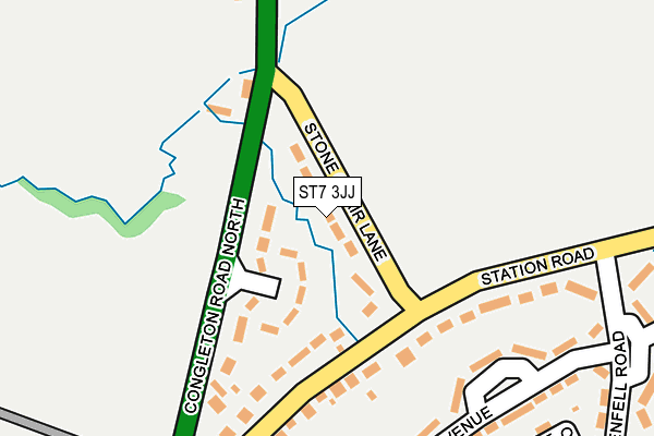 ST7 3JJ map - OS OpenMap – Local (Ordnance Survey)