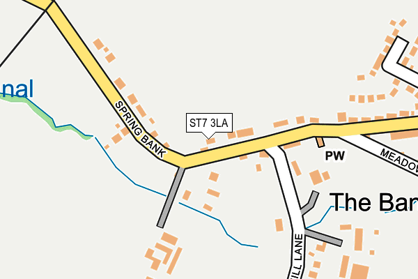 ST7 3LA map - OS OpenMap – Local (Ordnance Survey)