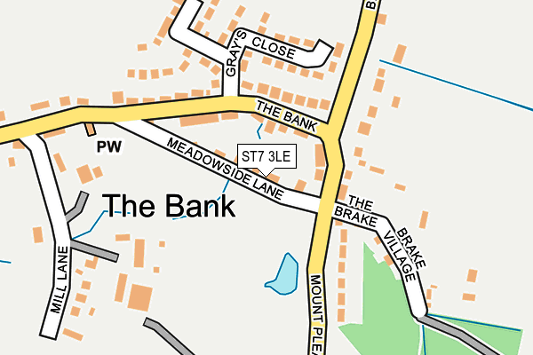 ST7 3LE map - OS OpenMap – Local (Ordnance Survey)