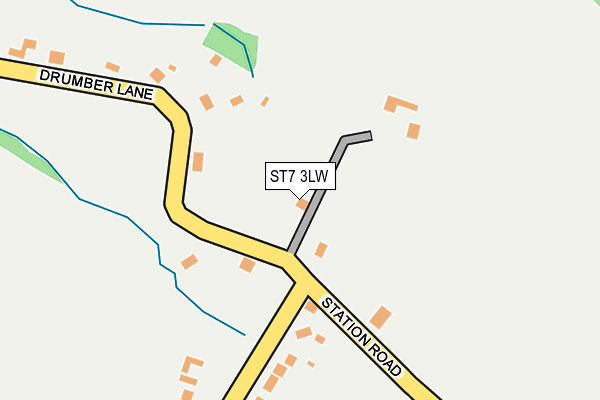ST7 3LW map - OS OpenMap – Local (Ordnance Survey)