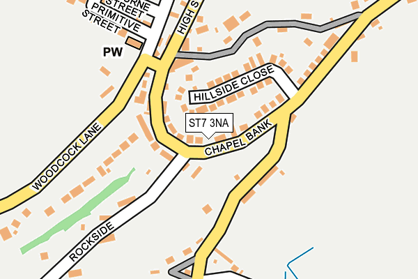 ST7 3NA map - OS OpenMap – Local (Ordnance Survey)