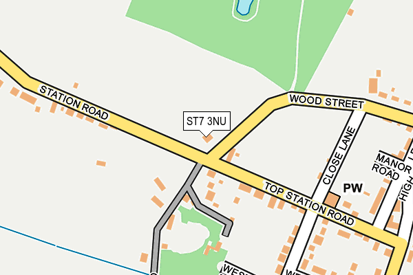 ST7 3NU map - OS OpenMap – Local (Ordnance Survey)