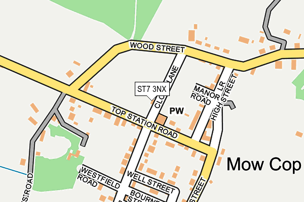 ST7 3NX map - OS OpenMap – Local (Ordnance Survey)