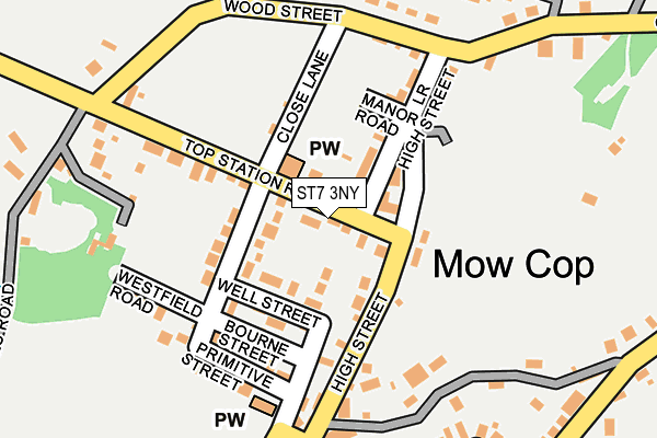 ST7 3NY map - OS OpenMap – Local (Ordnance Survey)