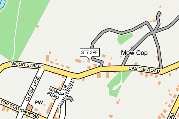 ST7 3PF map - OS OpenMap – Local (Ordnance Survey)