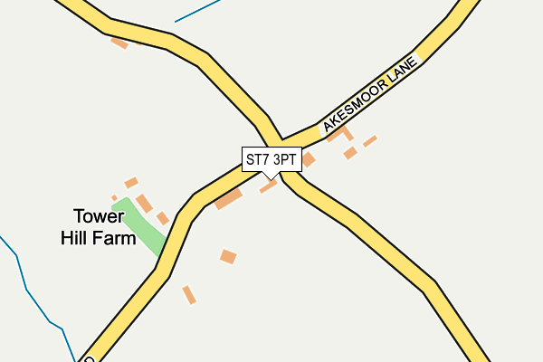 ST7 3PT map - OS OpenMap – Local (Ordnance Survey)