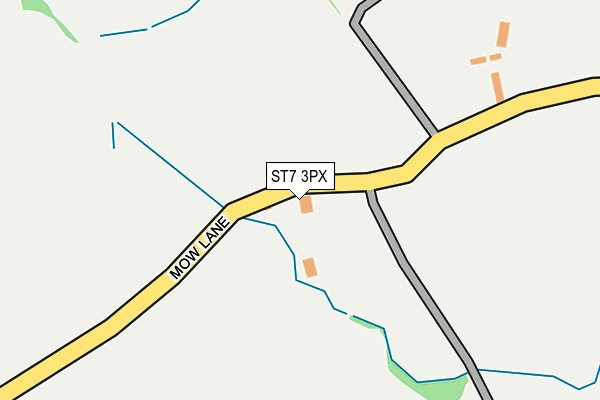 ST7 3PX map - OS OpenMap – Local (Ordnance Survey)