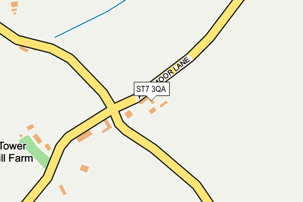 ST7 3QA map - OS OpenMap – Local (Ordnance Survey)