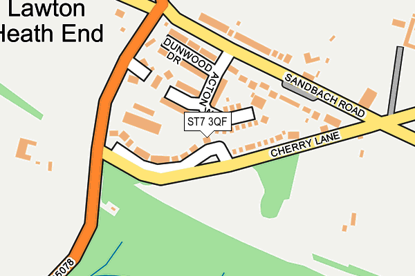 ST7 3QF map - OS OpenMap – Local (Ordnance Survey)