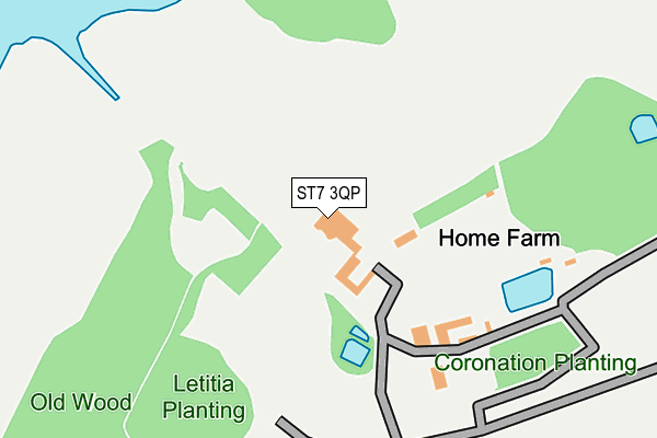 ST7 3QP map - OS OpenMap – Local (Ordnance Survey)