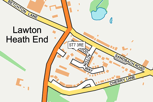 ST7 3RE map - OS OpenMap – Local (Ordnance Survey)