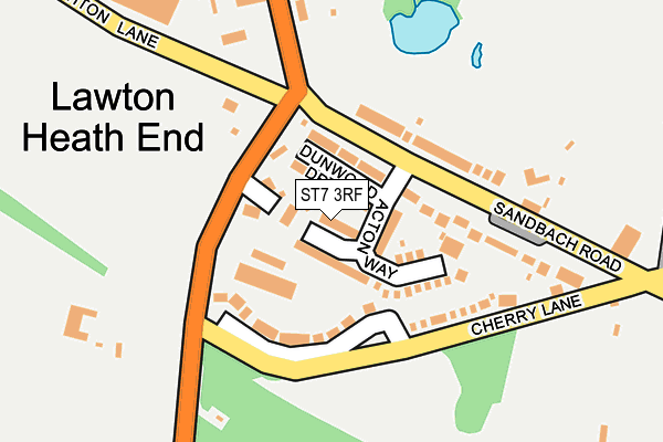 ST7 3RF map - OS OpenMap – Local (Ordnance Survey)