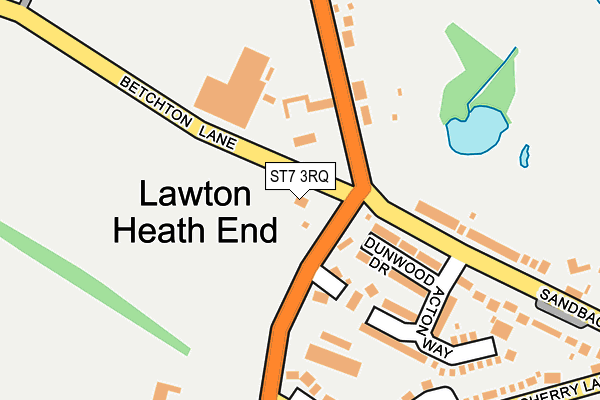ST7 3RQ map - OS OpenMap – Local (Ordnance Survey)
