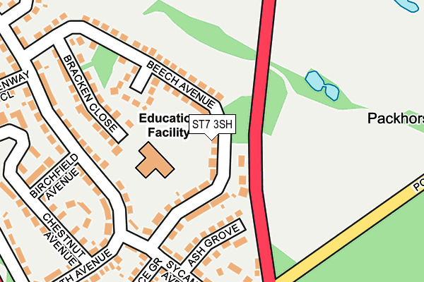 ST7 3SH map - OS OpenMap – Local (Ordnance Survey)