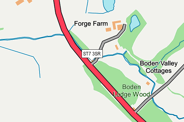 ST7 3SR map - OS OpenMap – Local (Ordnance Survey)