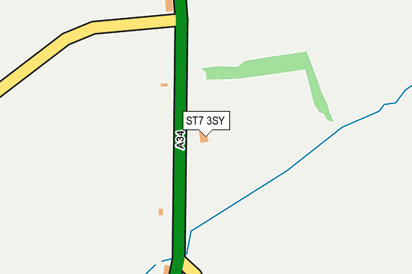 ST7 3SY map - OS OpenMap – Local (Ordnance Survey)