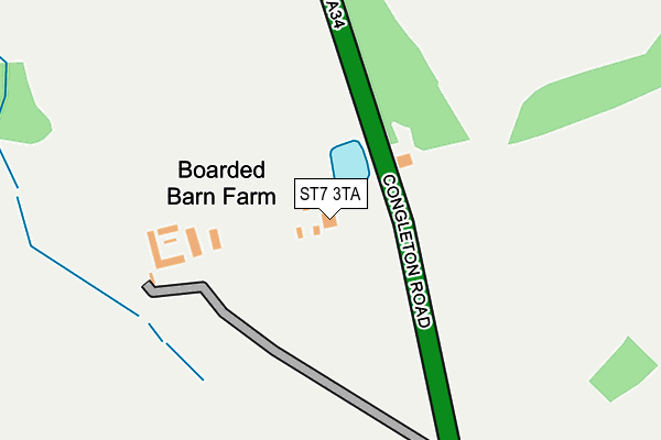 ST7 3TA map - OS OpenMap – Local (Ordnance Survey)