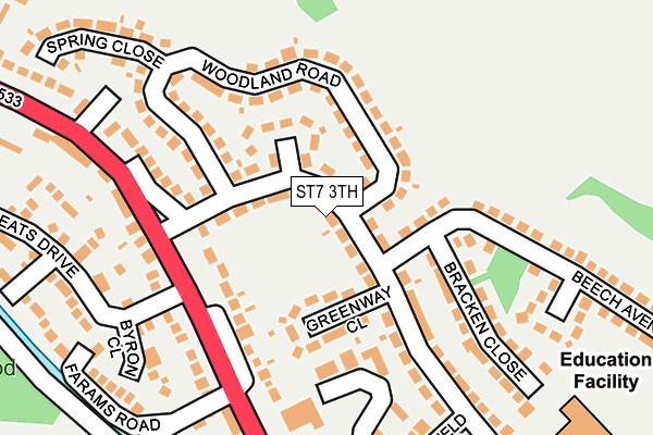ST7 3TH map - OS OpenMap – Local (Ordnance Survey)