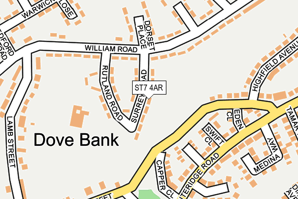 ST7 4AR map - OS OpenMap – Local (Ordnance Survey)