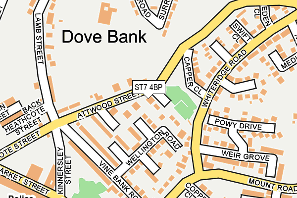 ST7 4BP map - OS OpenMap – Local (Ordnance Survey)