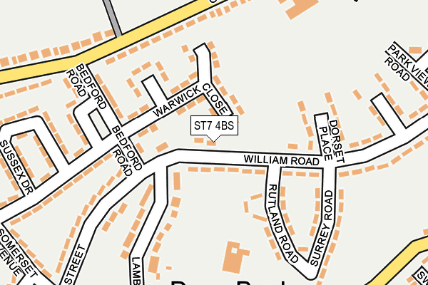 ST7 4BS map - OS OpenMap – Local (Ordnance Survey)