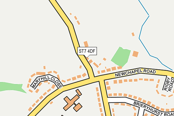 ST7 4DF map - OS OpenMap – Local (Ordnance Survey)