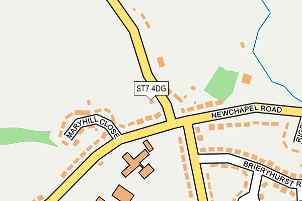 ST7 4DG map - OS OpenMap – Local (Ordnance Survey)