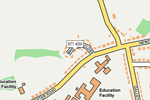 ST7 4DH map - OS OpenMap – Local (Ordnance Survey)