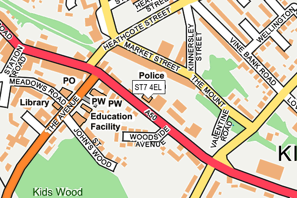 ST7 4EL map - OS OpenMap – Local (Ordnance Survey)