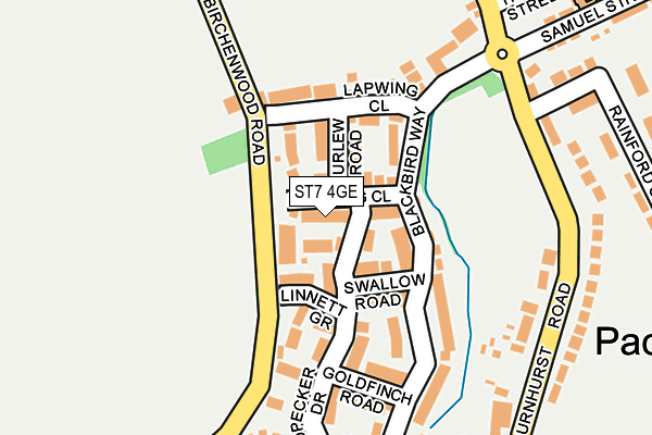 ST7 4GE map - OS OpenMap – Local (Ordnance Survey)