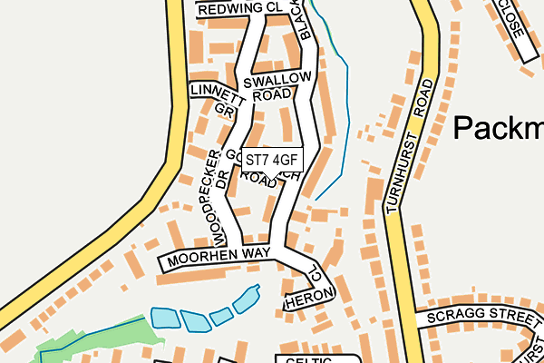 ST7 4GF map - OS OpenMap – Local (Ordnance Survey)