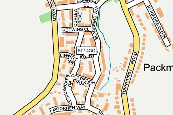 ST7 4GG map - OS OpenMap – Local (Ordnance Survey)