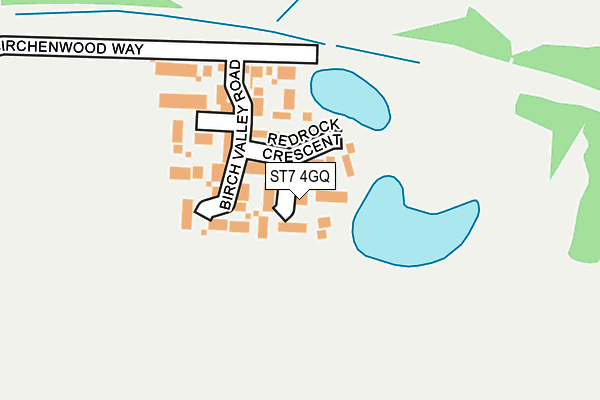 ST7 4GQ map - OS OpenMap – Local (Ordnance Survey)