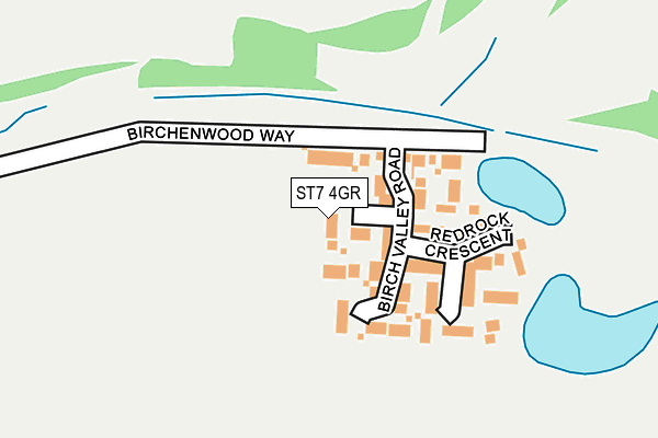 ST7 4GR map - OS OpenMap – Local (Ordnance Survey)