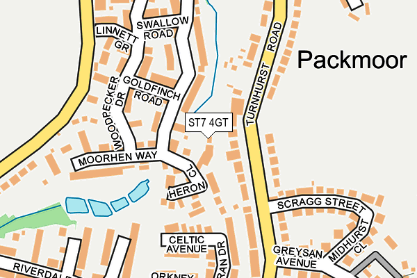 ST7 4GT map - OS OpenMap – Local (Ordnance Survey)