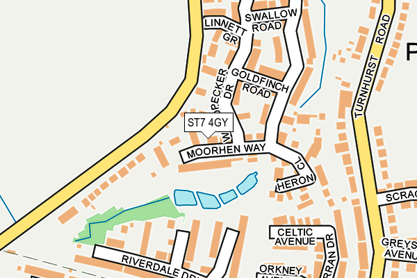 ST7 4GY map - OS OpenMap – Local (Ordnance Survey)