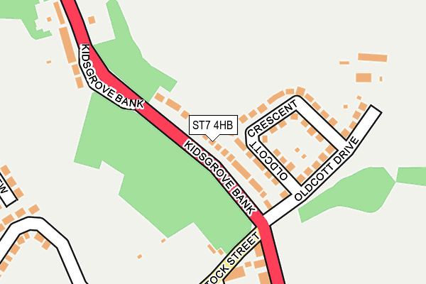 ST7 4HB map - OS OpenMap – Local (Ordnance Survey)