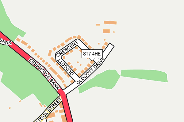 ST7 4HE map - OS OpenMap – Local (Ordnance Survey)