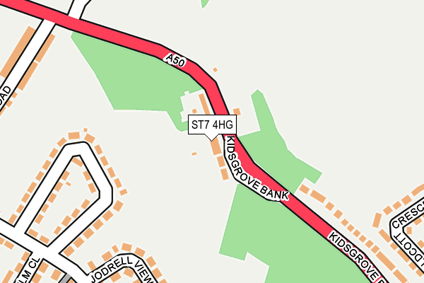 ST7 4HG map - OS OpenMap – Local (Ordnance Survey)