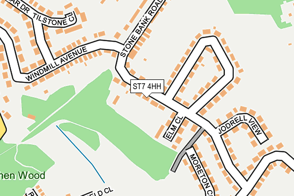 ST7 4HH map - OS OpenMap – Local (Ordnance Survey)