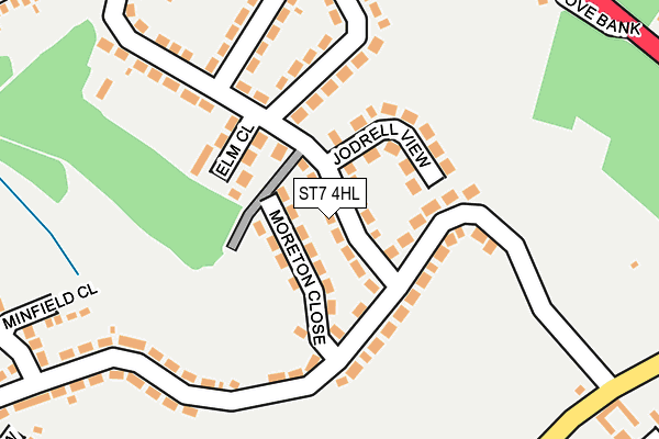 ST7 4HL map - OS OpenMap – Local (Ordnance Survey)