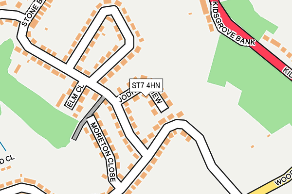 ST7 4HN map - OS OpenMap – Local (Ordnance Survey)