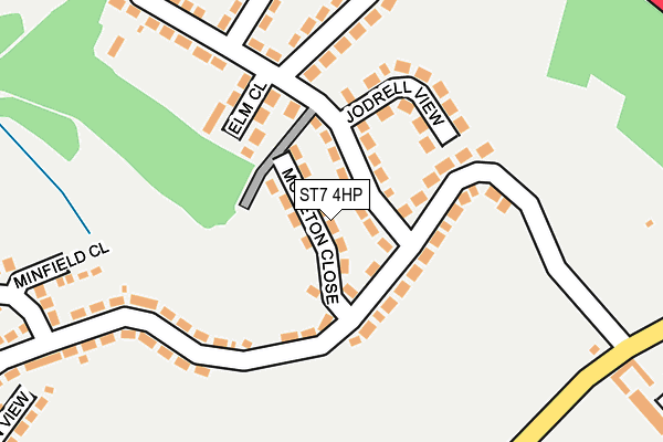 ST7 4HP map - OS OpenMap – Local (Ordnance Survey)